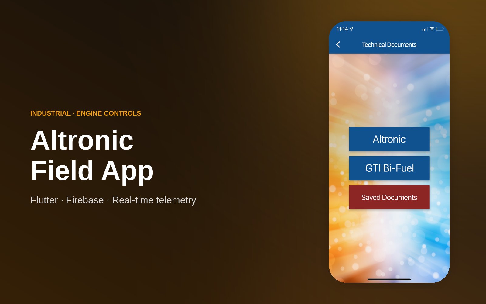 Altronic Field App live screenshot
