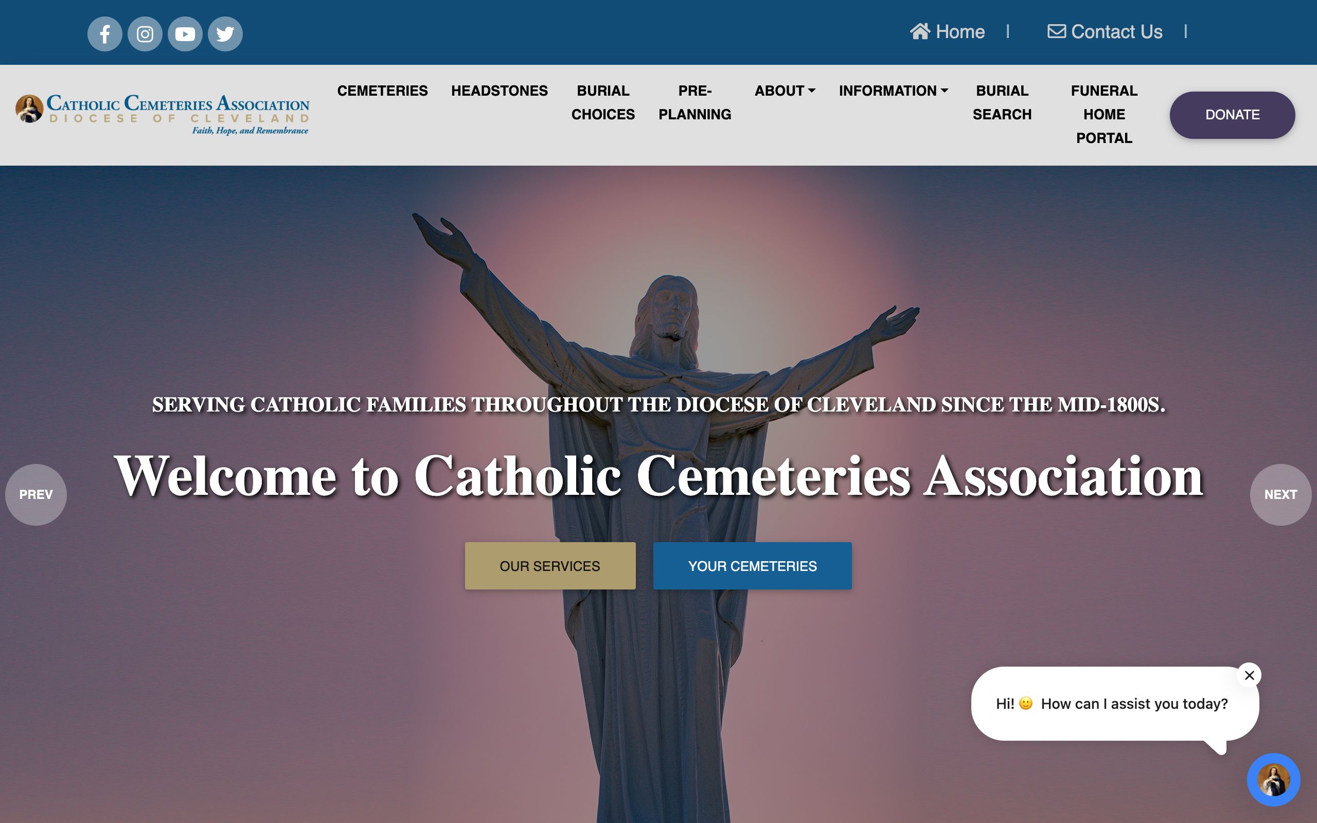 Cleveland Catholic Cemeteries live screenshot