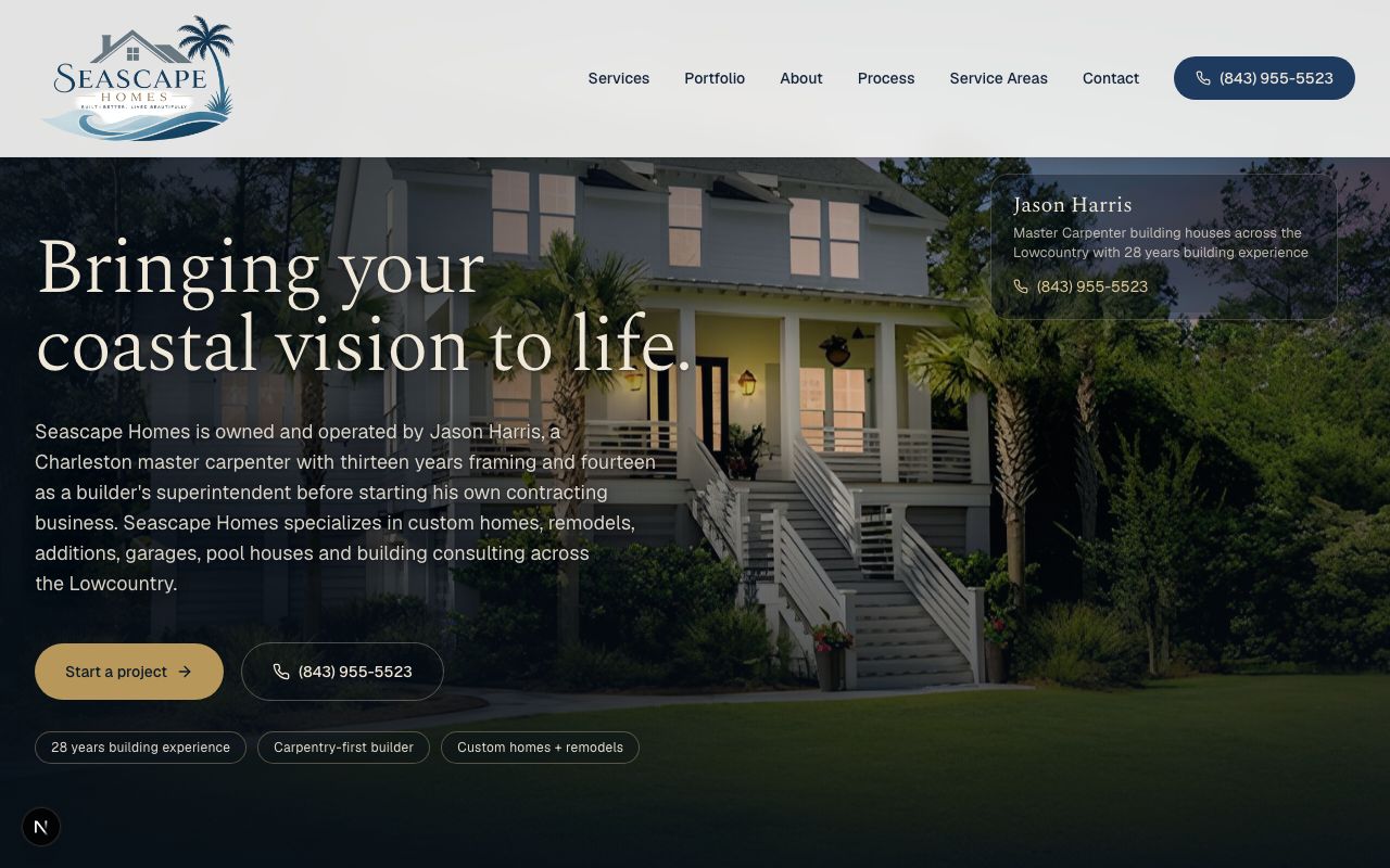 Seascape Homes live screenshot